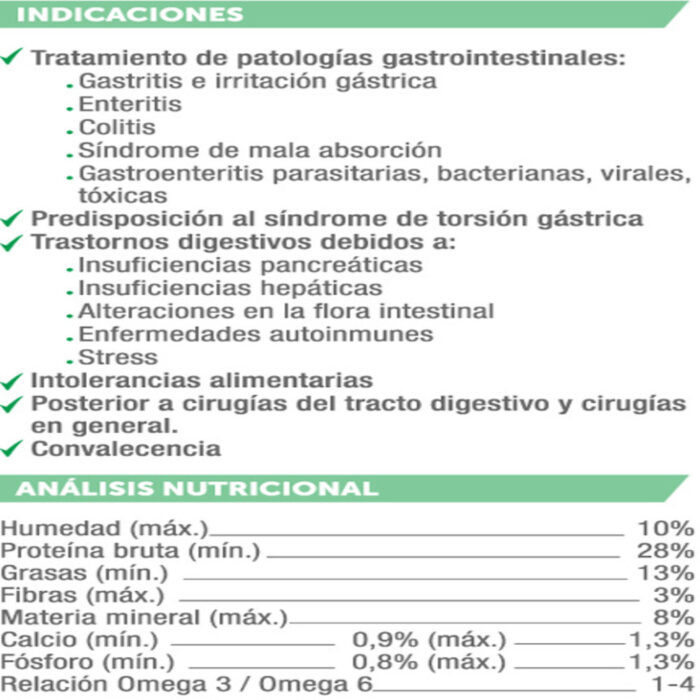 Gas2 MV Holliday Gastrointestinal Perro x 10 kg