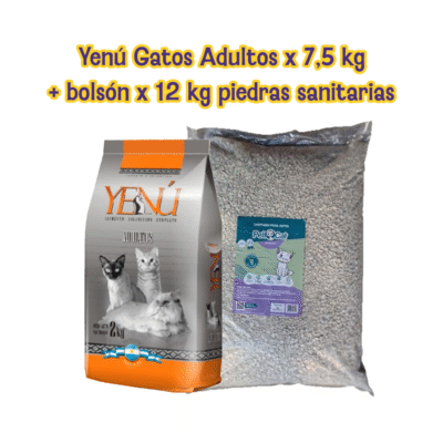 Combo Yenú x 7,5 kg + Bolsón Piedras Sanitarias x 12 kg