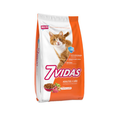 7 Vidas Gatos Adultos Carne y Pollo x 10 kg