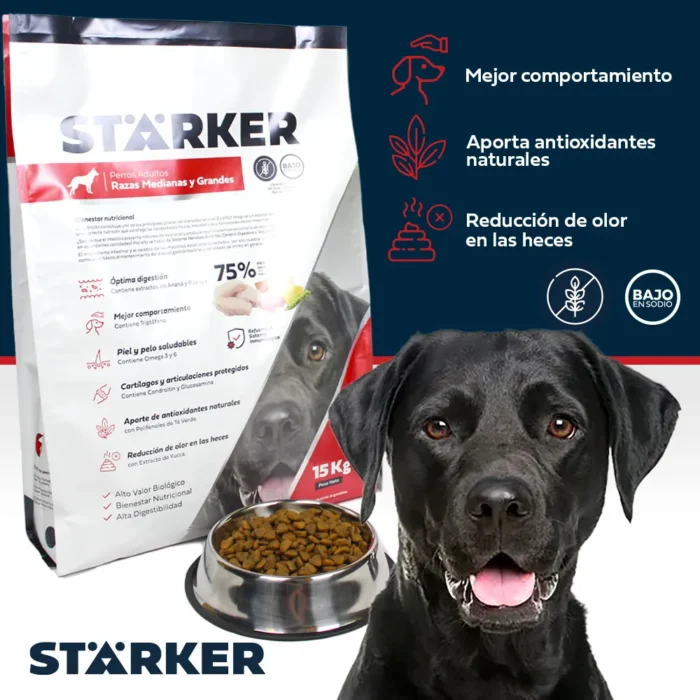 Starker Alimento Súper Premium x 15 kg