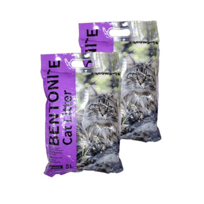 2 lavanda Combo 2 x Bentonita Aglutinante Meow Pets Lavanda 4 kg (total 8 kg)