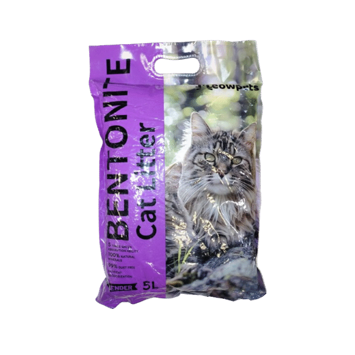 MeowPets5Lavanda Bentonita Aglutinante Meow Pets Lavanda x 4 kg