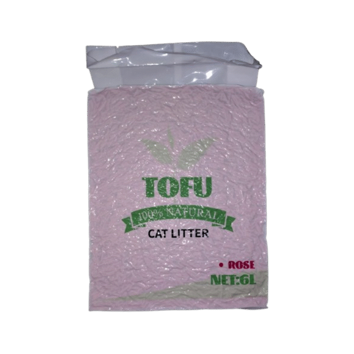 Rosa frente 1 Tofu Sanitario Aglomerante Rosas x 6 litros (2,5 kg)