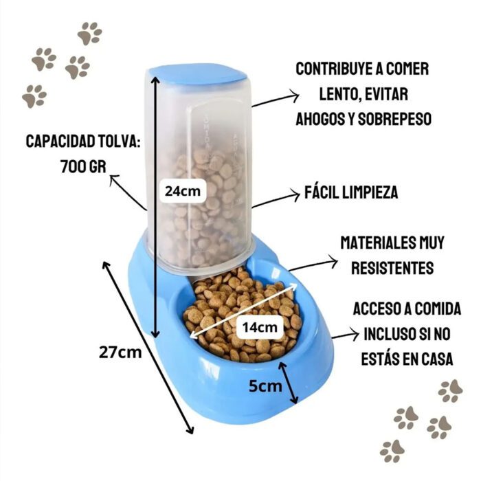 Comedero Dispenser con tolva dosificadora